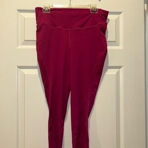 Lululemon Dark Pink/Light Wine Wunder Train Contour Fit High-Rise 25”
